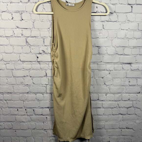 Zara Dresses & Skirts - Zara Ribbed Y2K Midi Dress Size Small